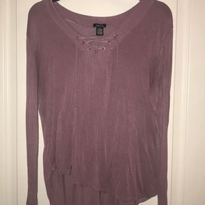 long sleeve purple shirt